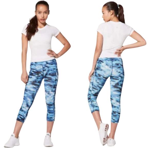 Lululemon Speed Up Crop Legging 21" Tidal Multi Size 8 - Picture 4 of 10